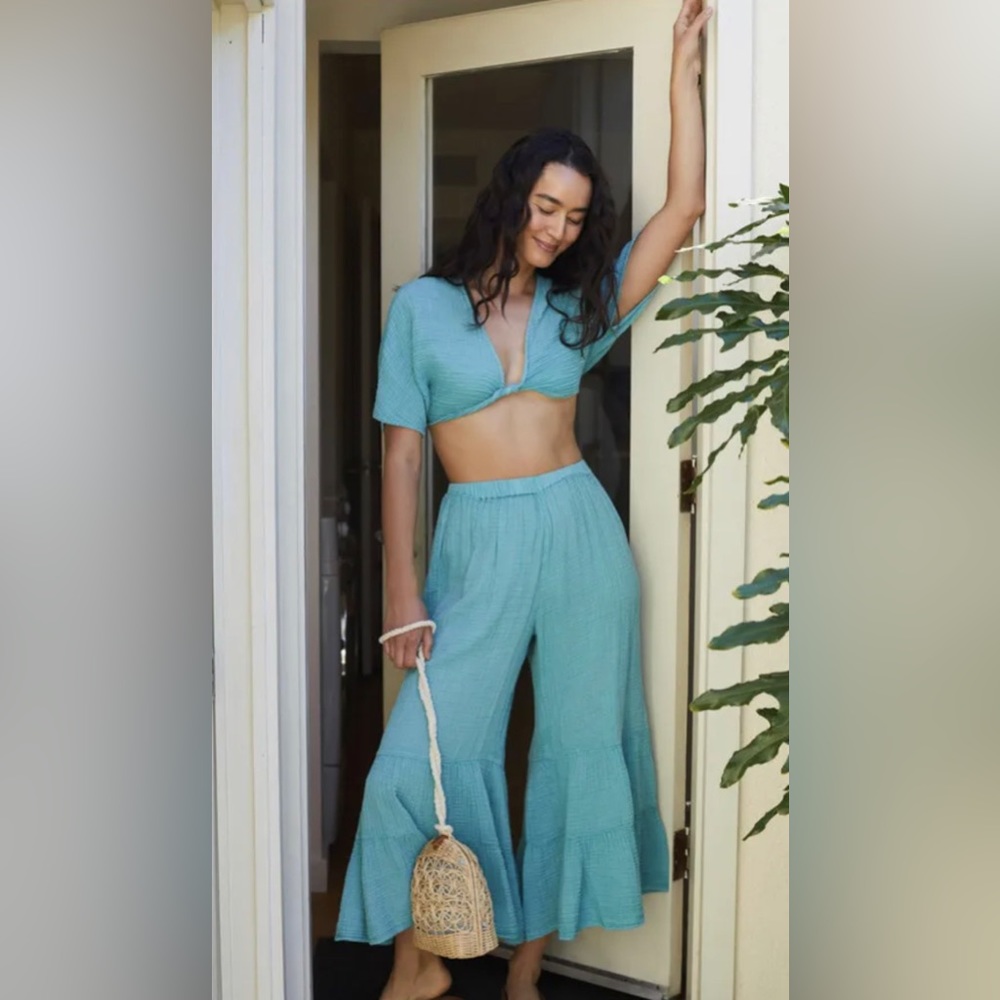 Anthropologie Guazy Wide Leg Pant Set